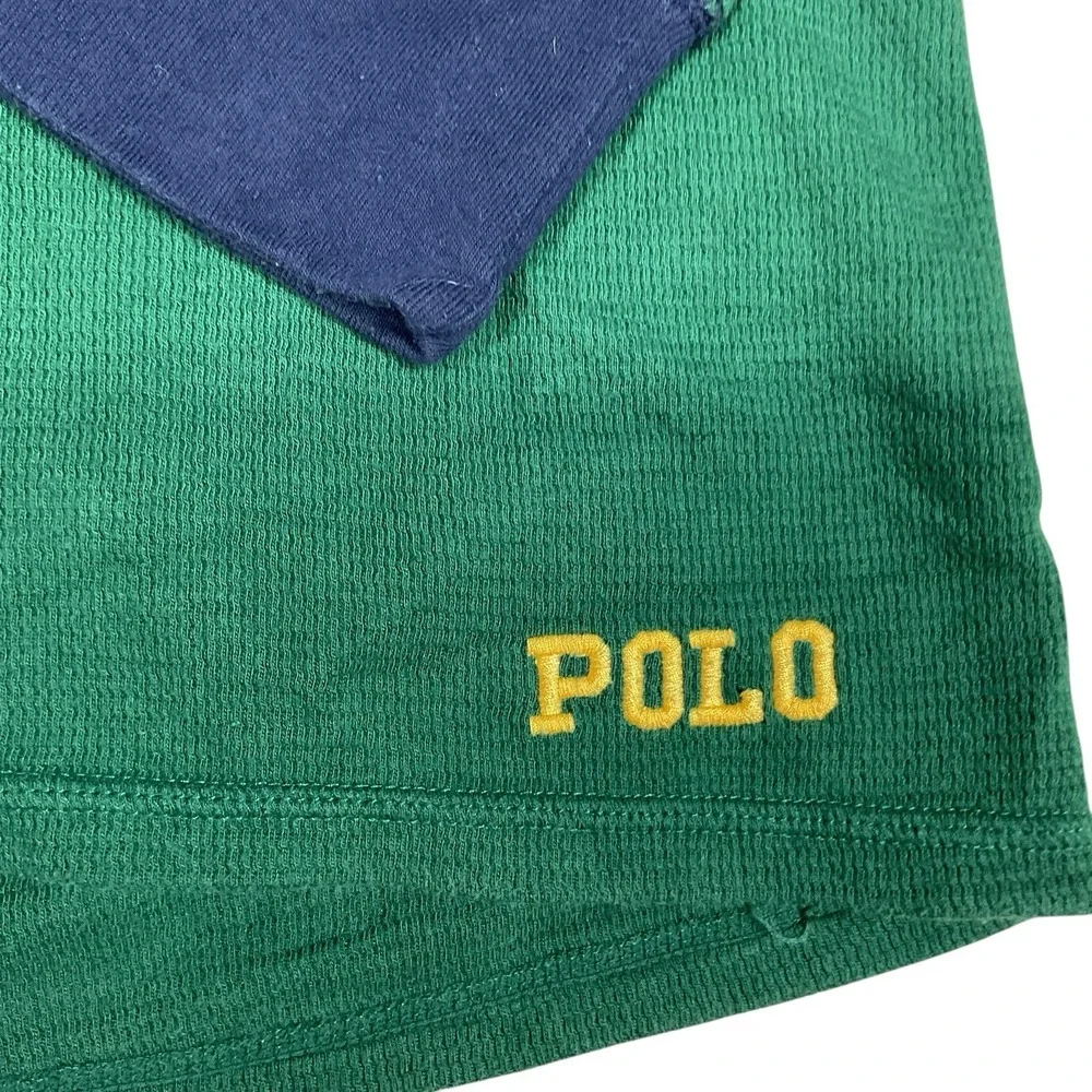 Polo Ralph Lauren Waffle Knit‎ Thermal Mens Green  Long Sleeve Shirt